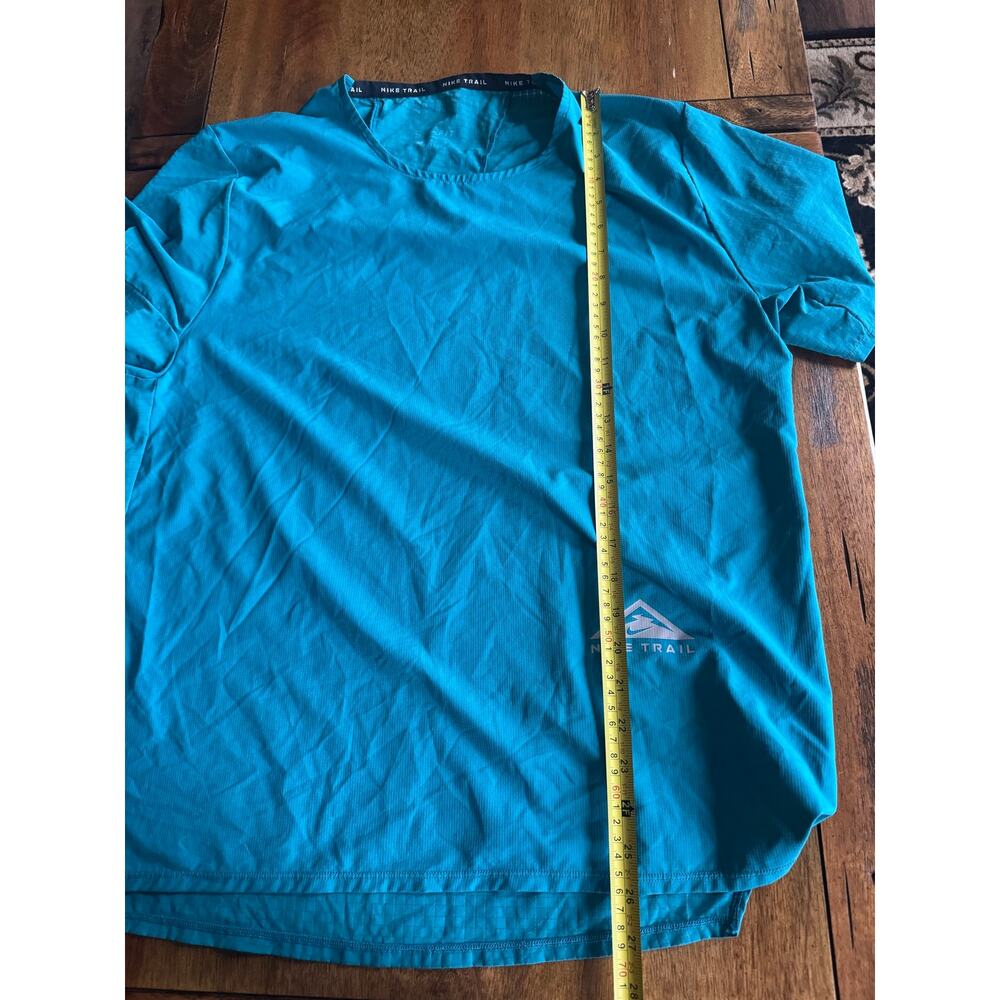 Nike Trail Dri-FIT Running Shirt Teal L Lightweight Athletic - Picture 8 of 9